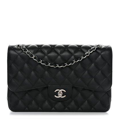 Chanel Caviar Quilted Jumbo Double Flap Black 2 of 31