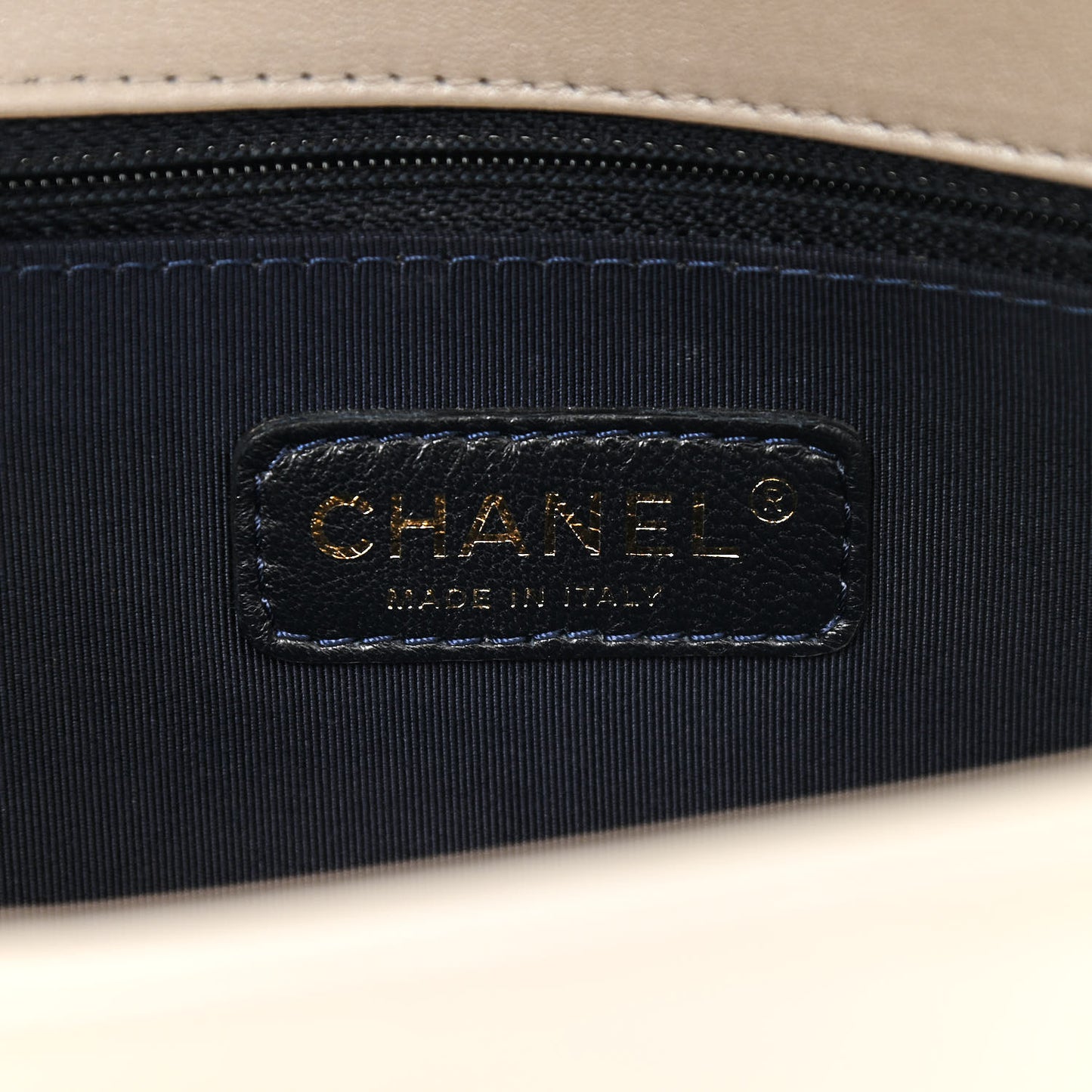 Lambskin Embossed New Medium Boy Cube Flap White