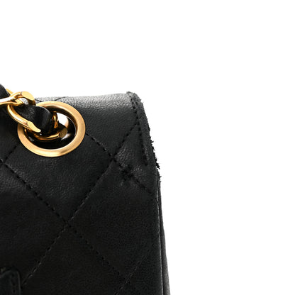 Chanel Lambskin Quilted Medium Double Flap Black 22 of 23