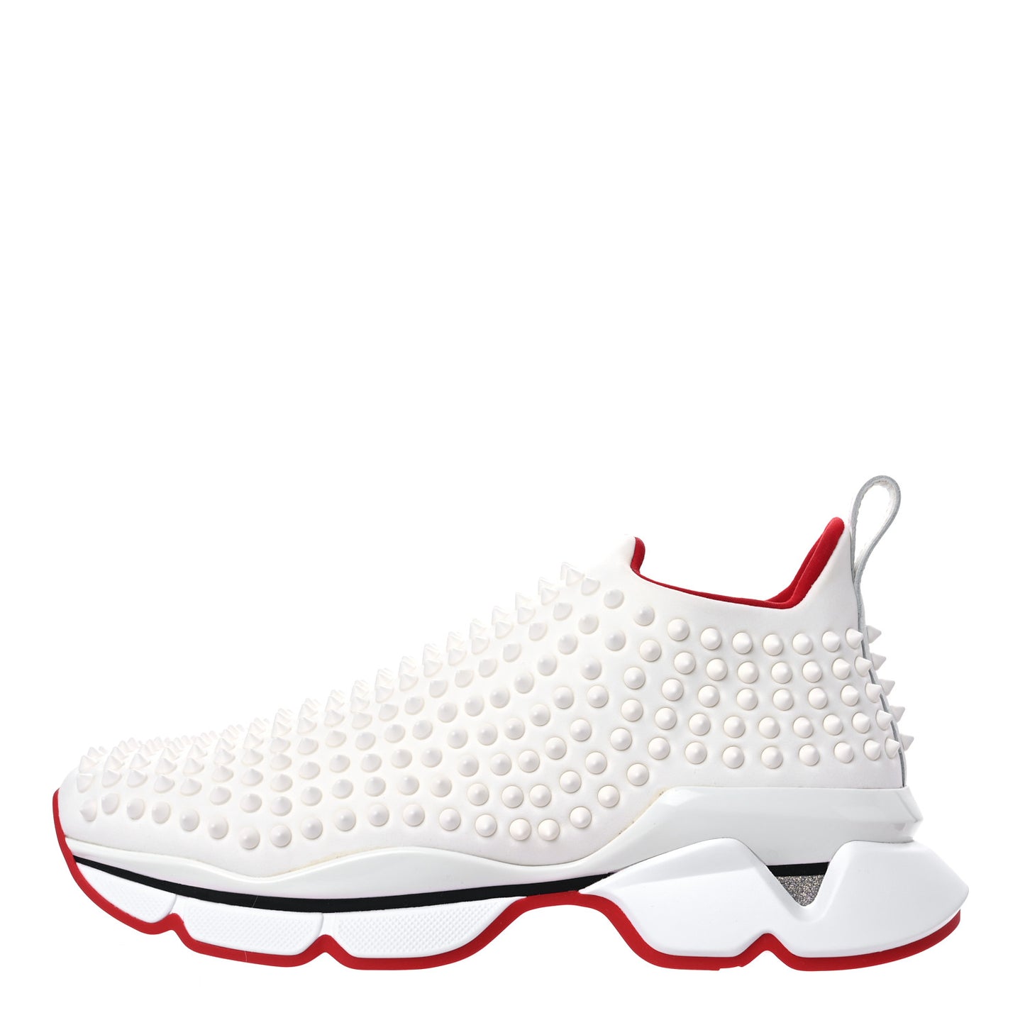 Neoprene Spike Sock Donna Flat Sneakers 40 White Snow