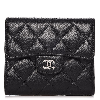 Chanel Caviar Quilted Compact Flap Wallet Black 1 of 10