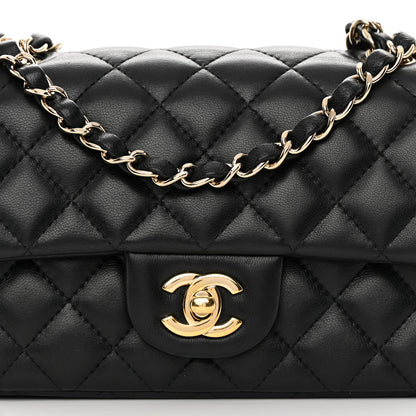 Chanel Lambskin Quilted Mini Rectangular Flap Black 8 of 12