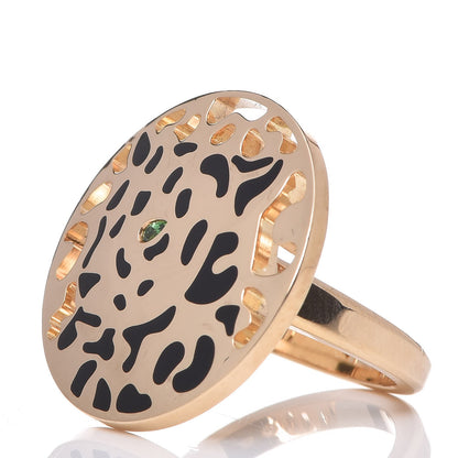 Cartier 18K Yellow Gold Tsavorite Enamel Panthere De Cartier Ring 49 4.75 3 of 8