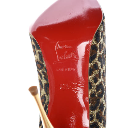 Christian Louboutin Jacquard Leopard Print Slingback 120 Pumps 37.5 6 of 7