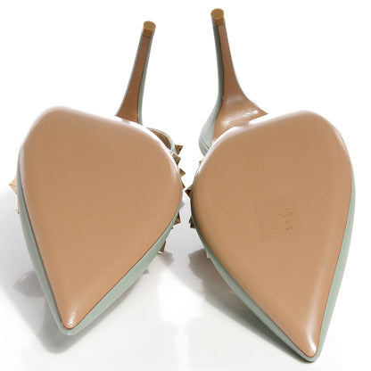 Valentino Garavani Nappa Rockstud Ankle Strap Pumps 40.5 Muted Mint 5 of 7