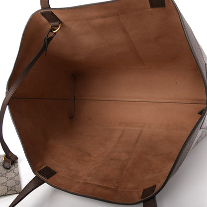 Gucci GG Supreme Monogram Web Large Ophidia Tote Brown 5 of 10