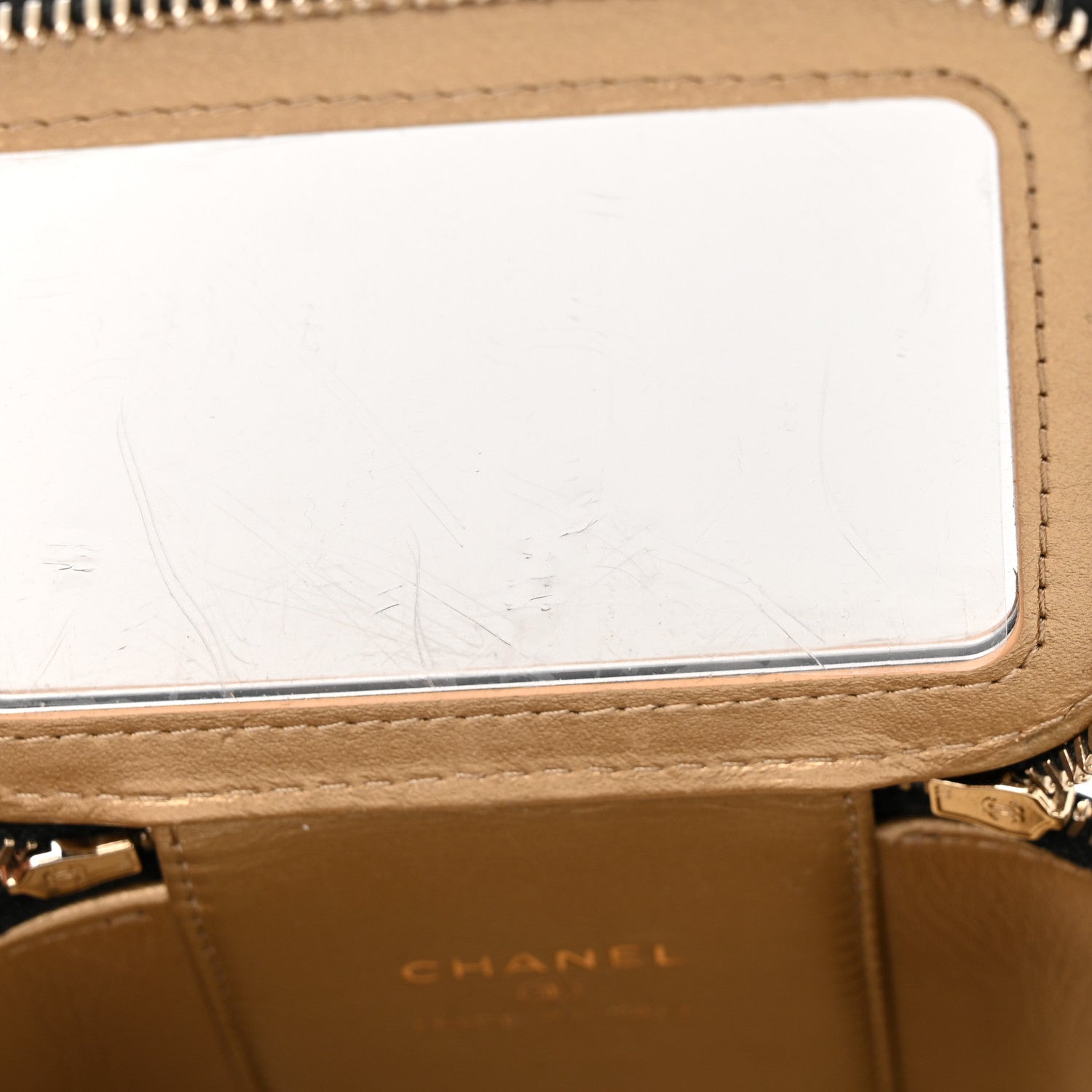 Chanel Lambskin Quilted Mini Pearl Crush Vanity Case With Chain Black 12 of 13