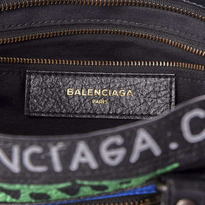 Balenciaga Agneau Graffiti All Over Classic Hardware S City Black Vert Rouge 5 of 8