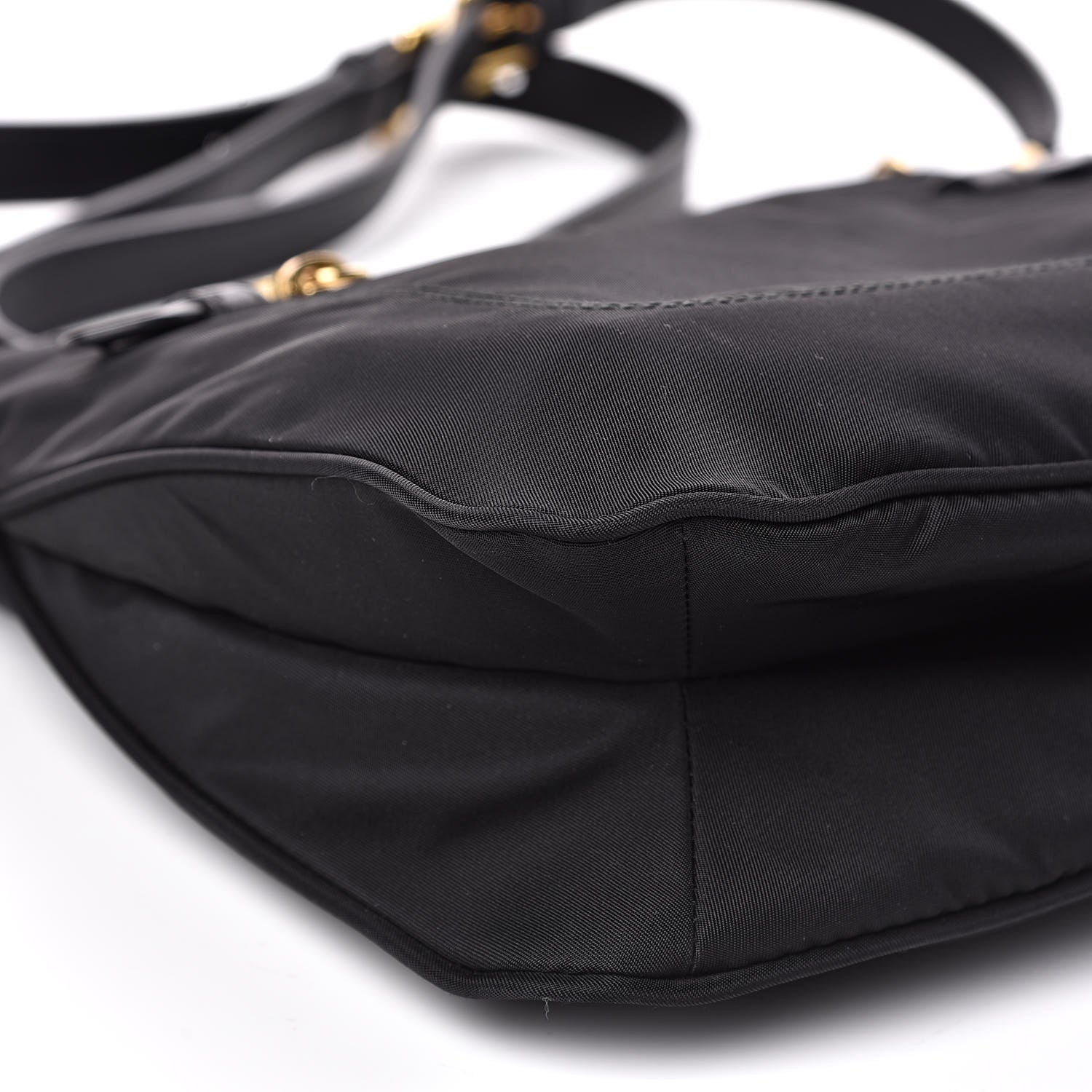 Prada Nylon Flat Messenger Bag Black 8 of 9