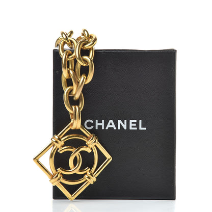 Chanel CC Chain Pendant Necklace Gold 7 of 7