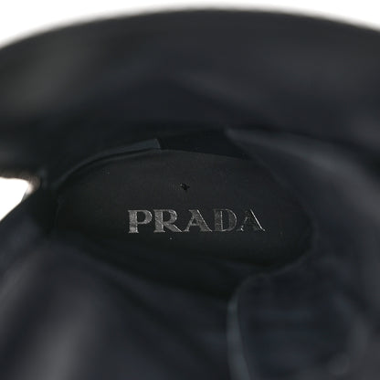 Prada Re-Nylon Spazzolato Rois Metal Triangle Logo Tall 50mm Combat Boots 36 Bleu 8 of 8