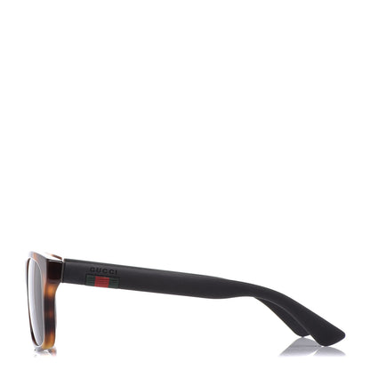 Gucci Polarized Square Frame Web Sunglasses GG0008S Tortoise 3 of 8