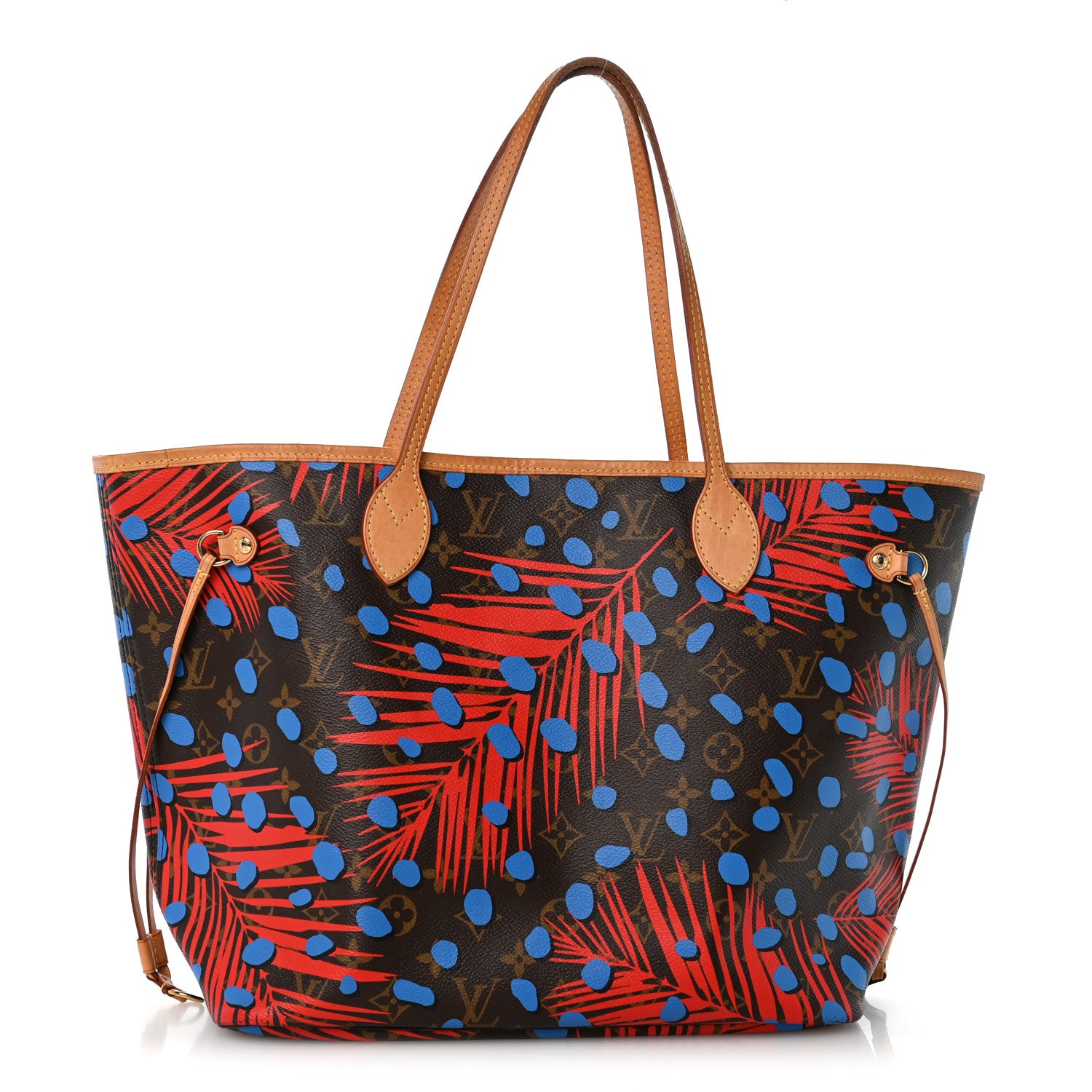 Louis Vuitton Monogram Jungle Dots Neo Neverfull MM Coquelicot Denim 1 of 13