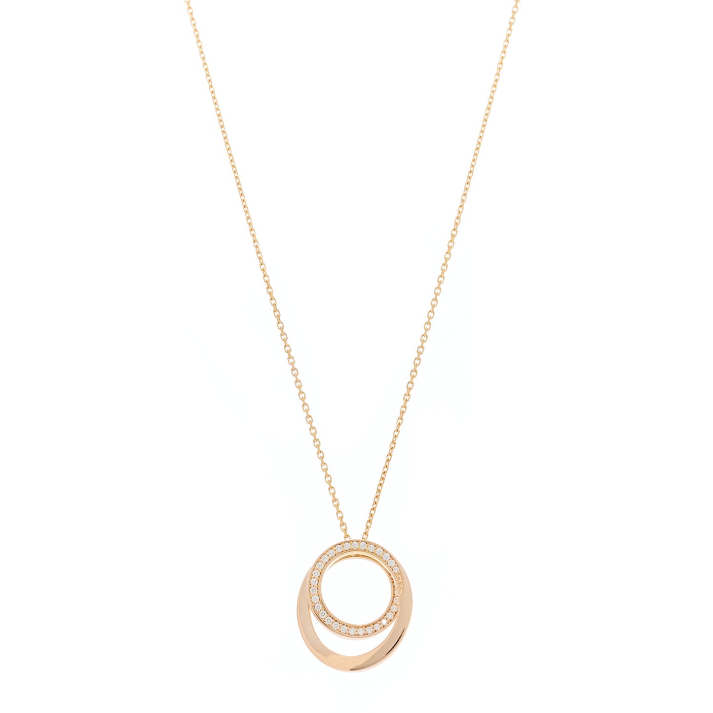 18K Pink Gold Diamond Etincelle De Cartier Pendant Necklace