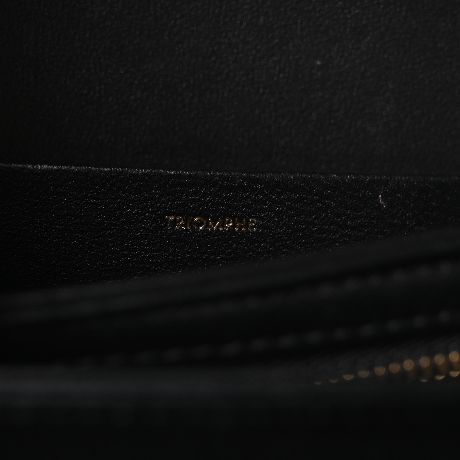 Celine Shiny Calfskin Medium Triomphe Black 7 of 10