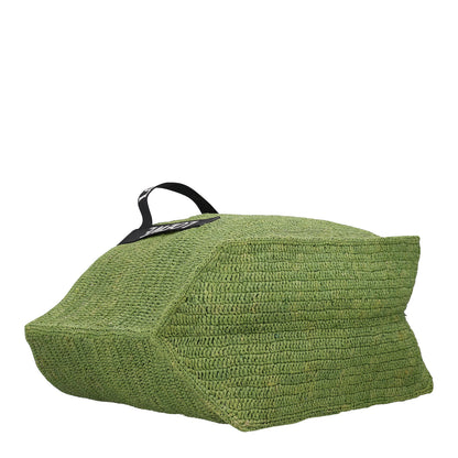 Loewe Raffia Paulas Ibiza Fold Shopper Tote Green 4 of 10