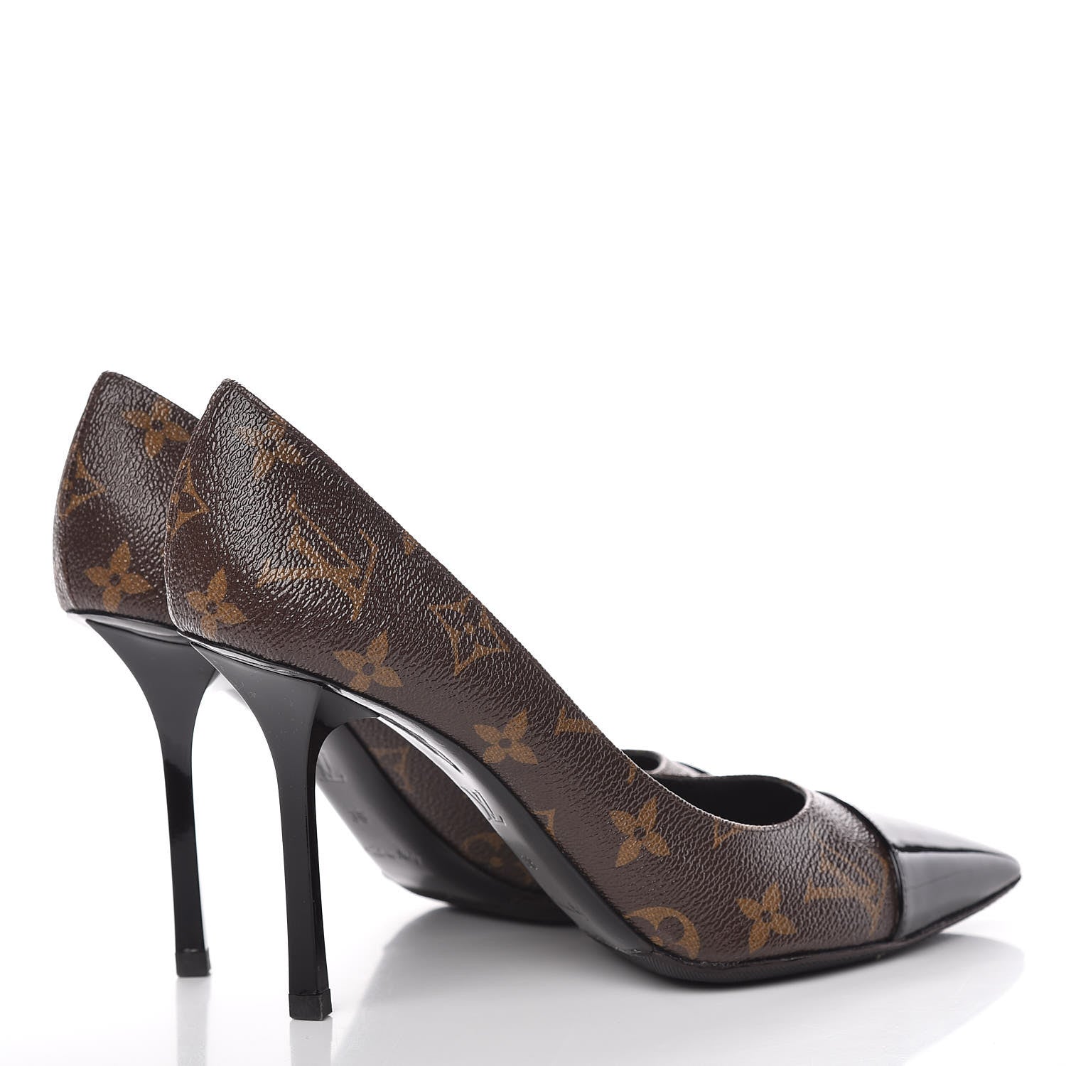 Louis Vuitton Patent Monogram Fetish Pumps 38 4 of 10