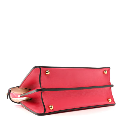 Fendi Vitello Seta Shiny Nappa Small Peekaboo I SEE U Satchel Lampone Light Rose 4 of 14