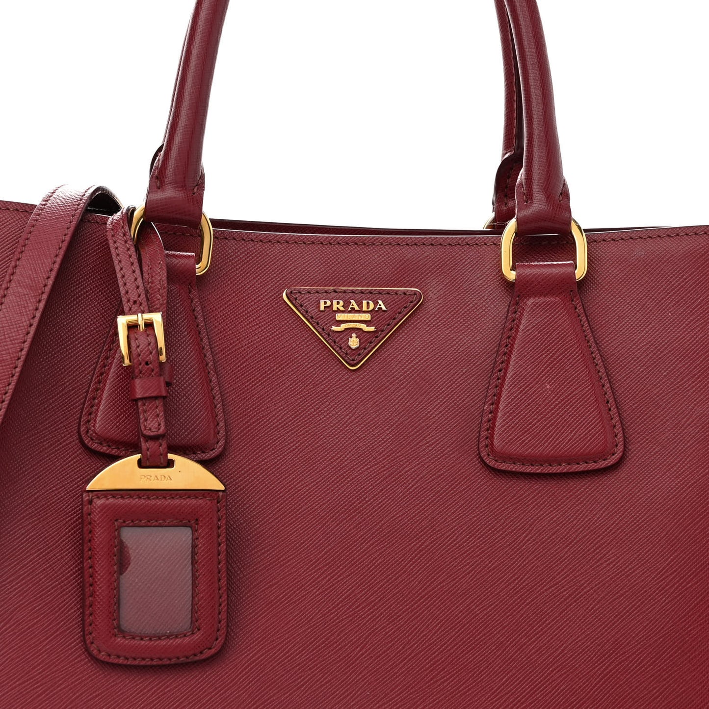 Saffiano Lux Medium Tote Cerise