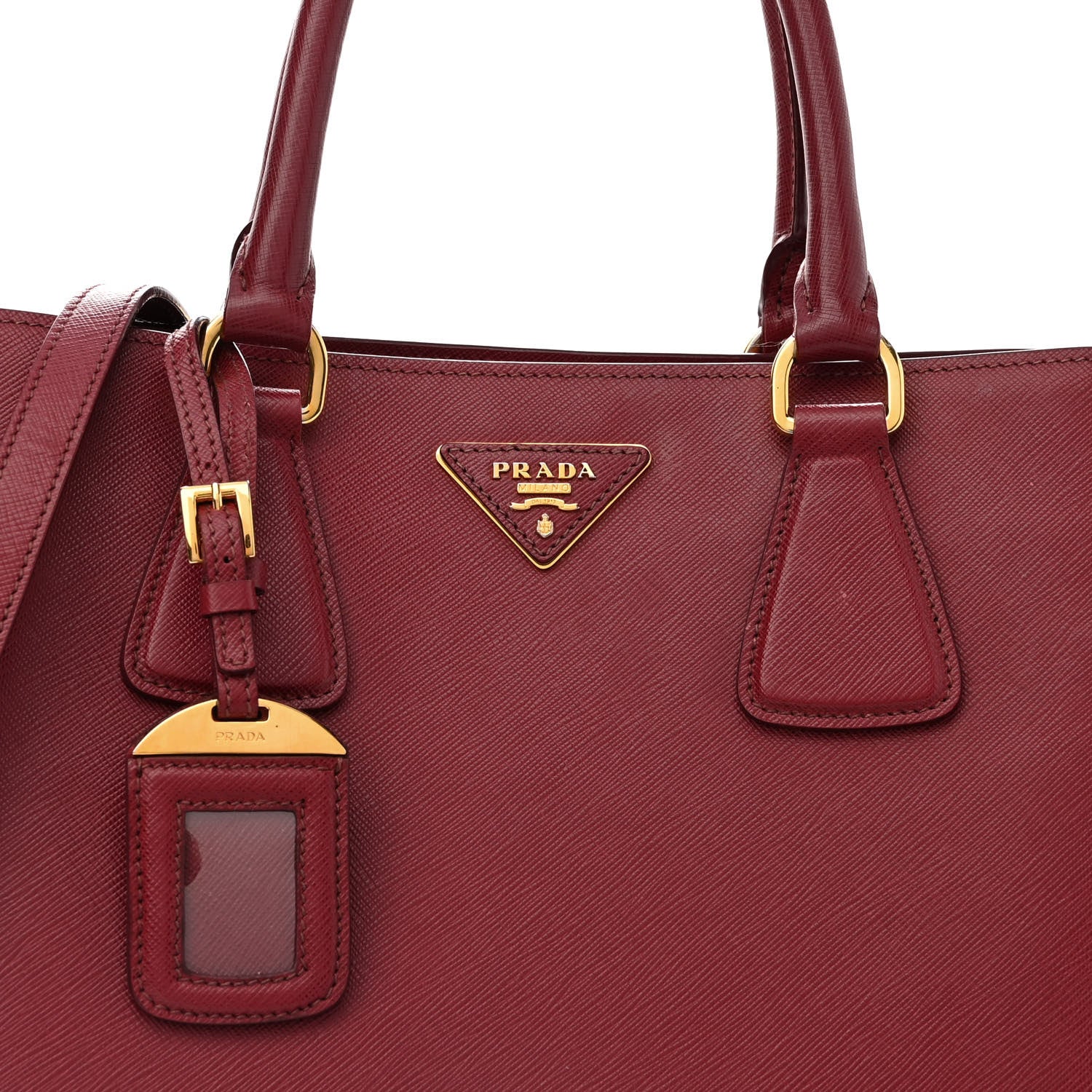Prada Saffiano Lux Medium Tote Cerise 9 of 16