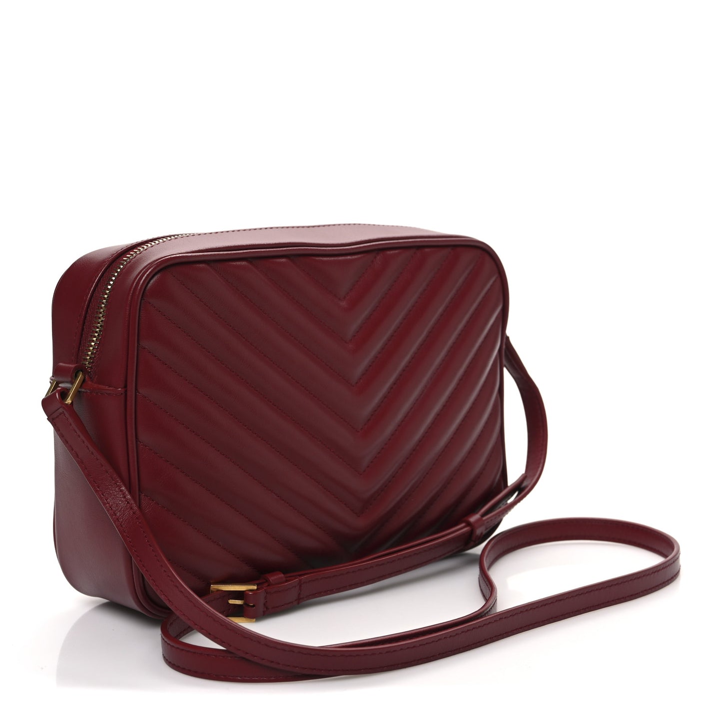 Calfskin Matelasse Monogram Lou Camera Bag Opyum Red