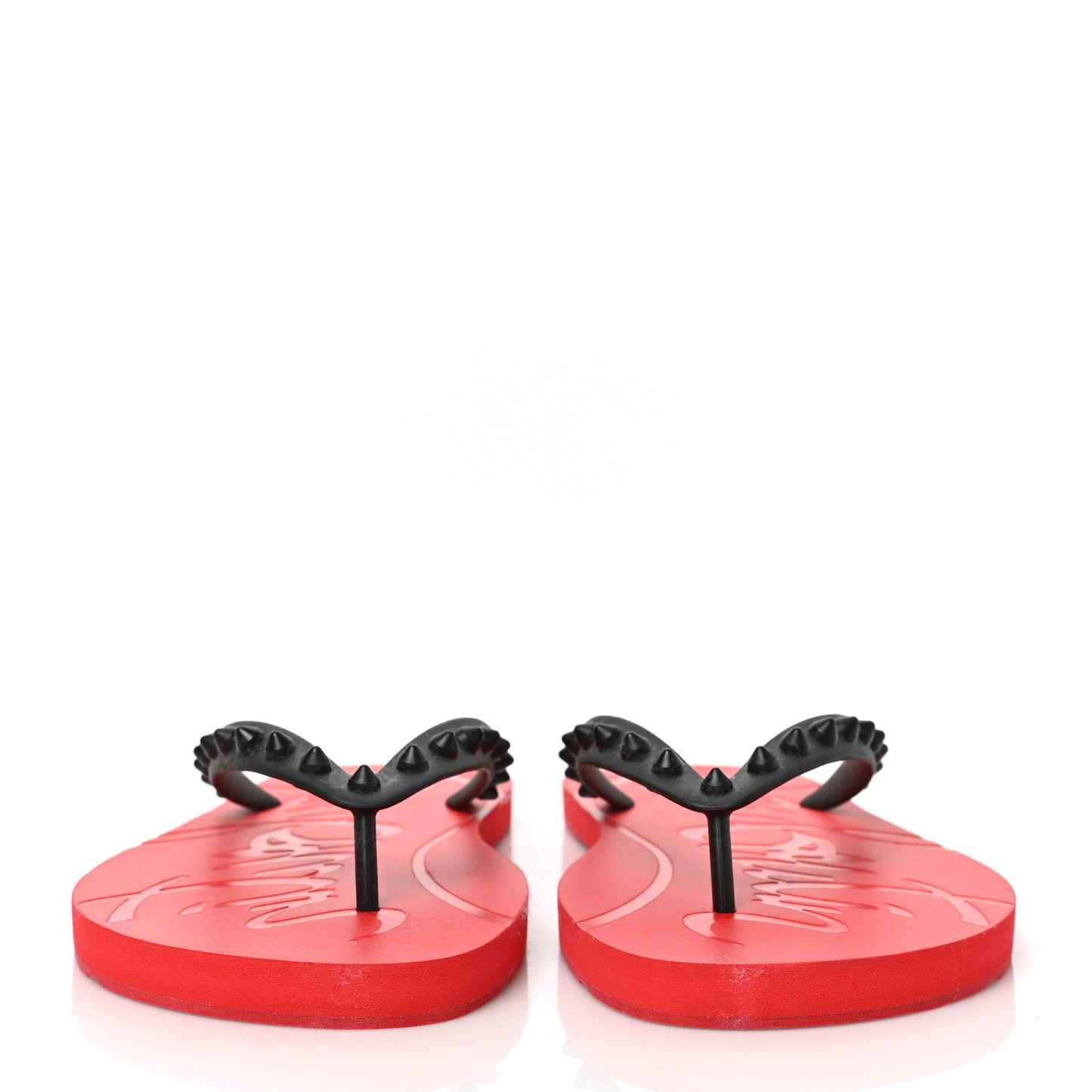 Rubber Spike Loubi Donna Flip Flop 41 Black Red