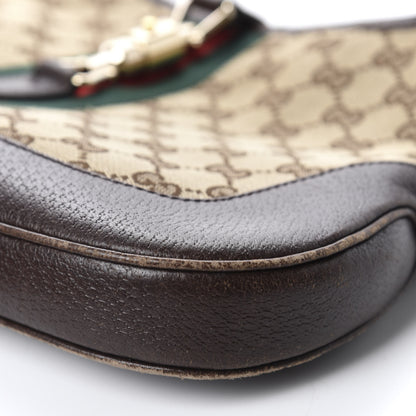 Gucci Monogram Web Jackie O Hobo Dark Brown 7 of 11
