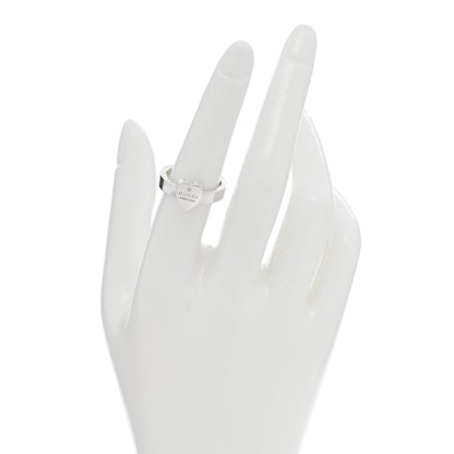 Gucci Sterling Silver Trademark Heart Ring 54 7 2 of 5