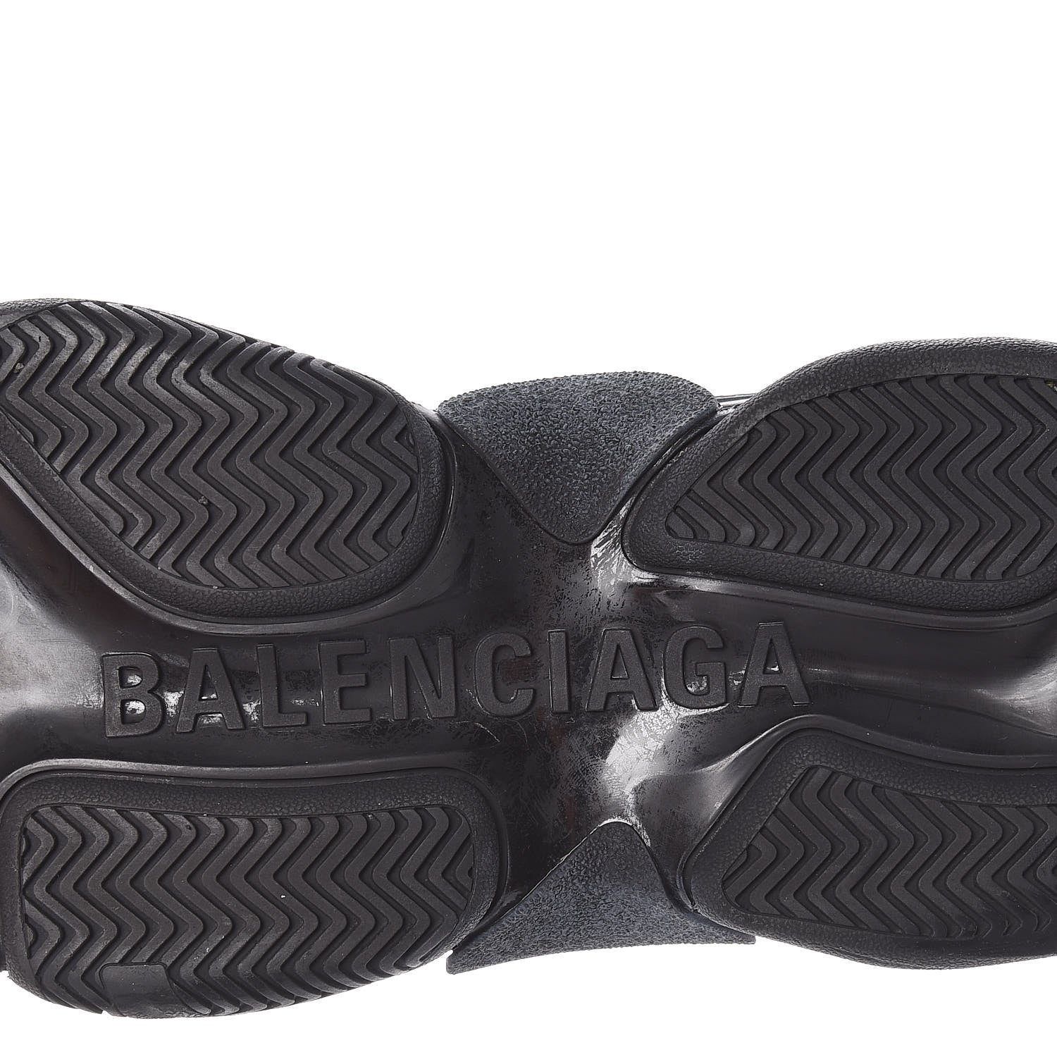 Balenciaga Nylon Suede Womens Triple S 2.0 Sneakers 39 Black 8 of 13