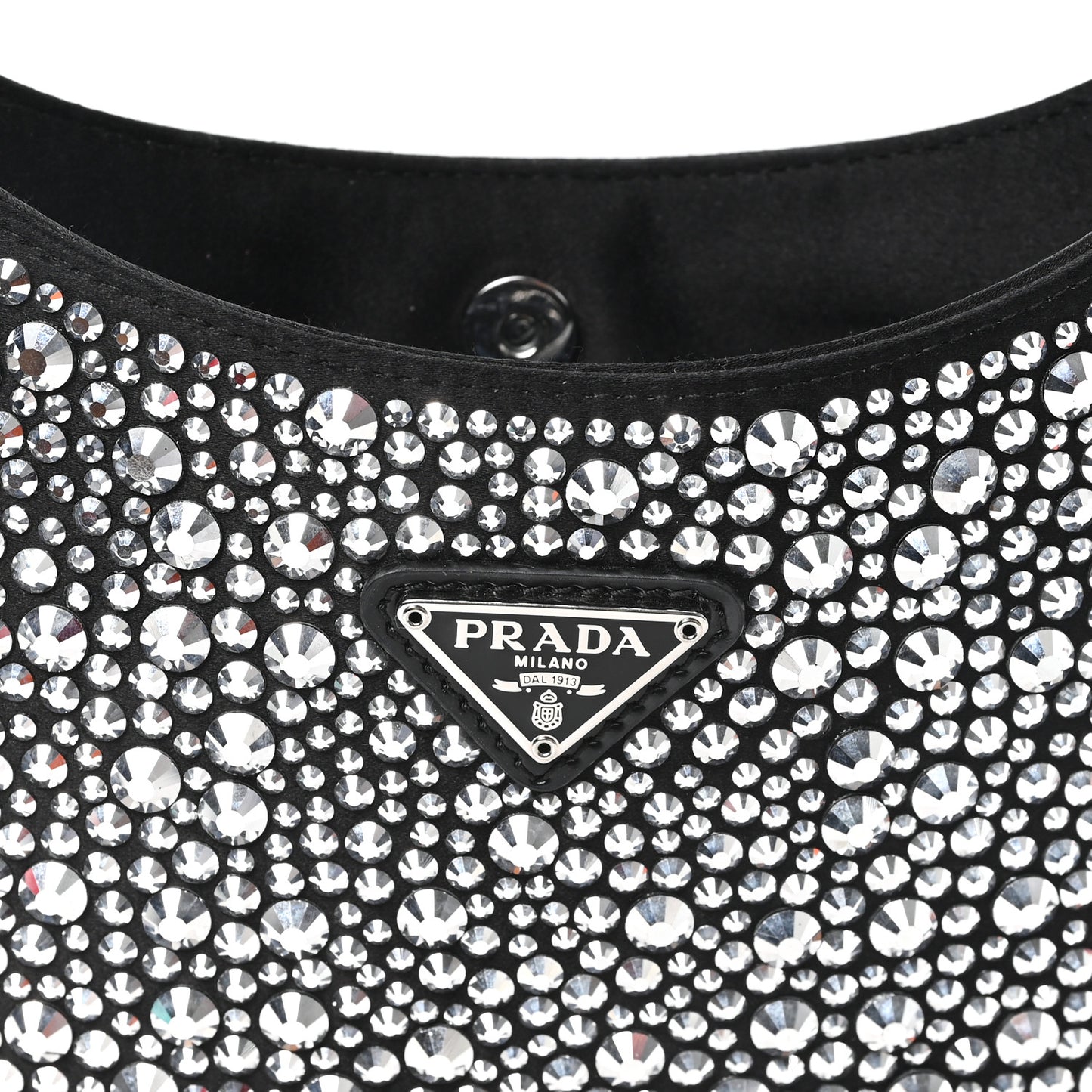 Satin Crystal Cleo Adjustable Strap Shoulder Bag Metal