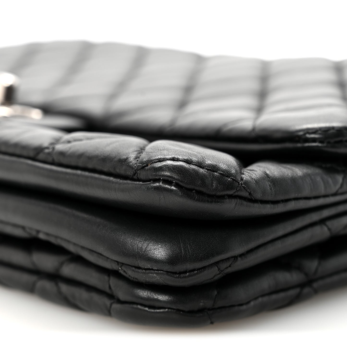 Lambskin Quilted Jumbo Chanel 3 Flap Bag Black