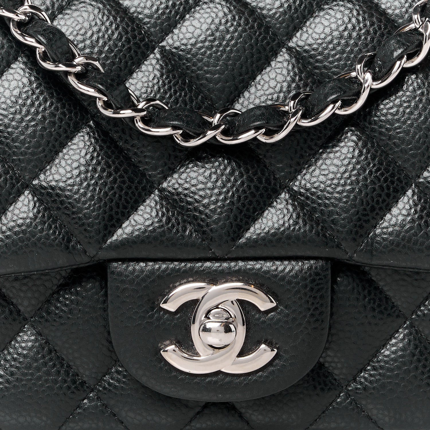 Chanel Caviar Quilted Mini Square Flap Black 9 of 12
