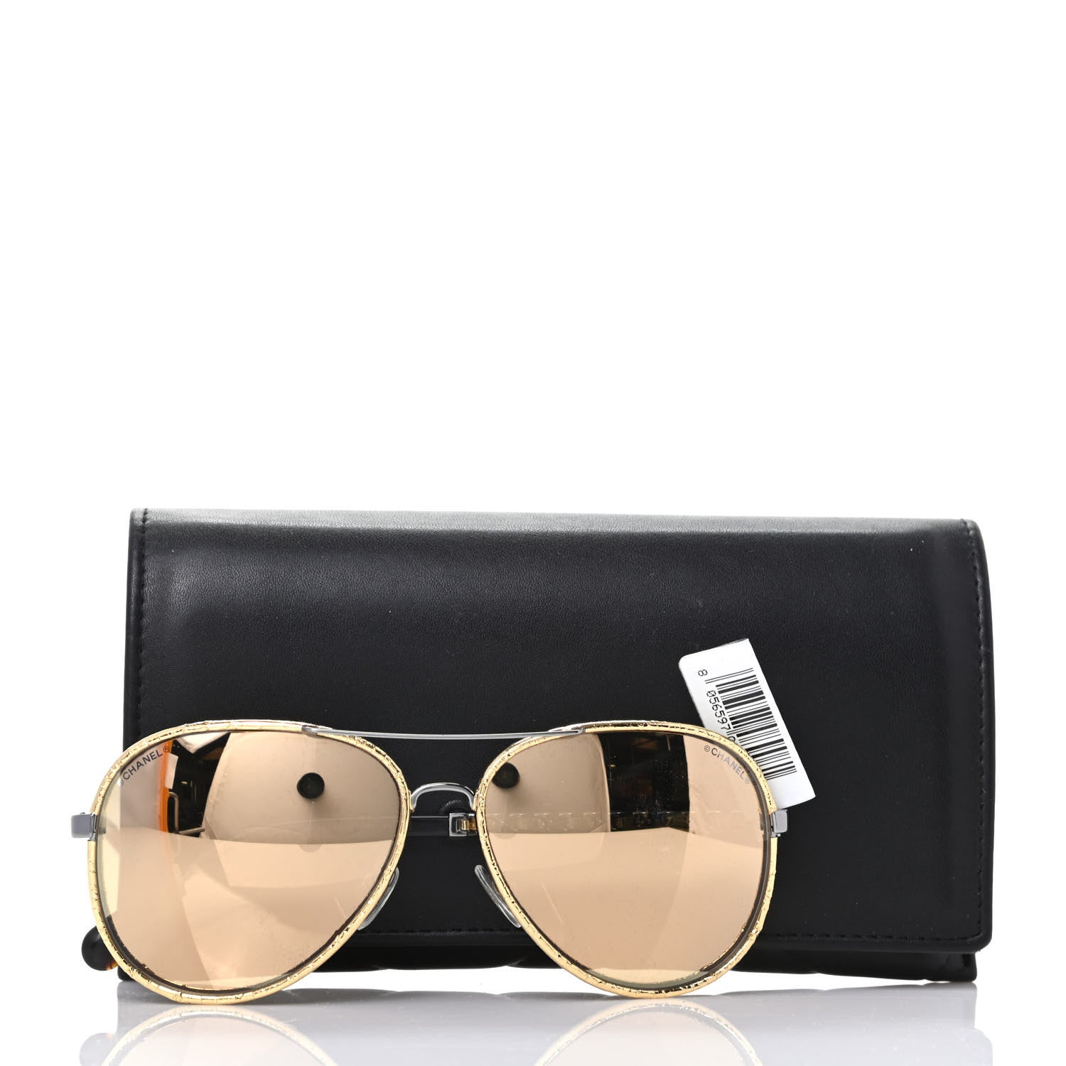 Chanel Metal Mirrored Pilot Winter Sunglasses 4219-Q Gold 8 of 8