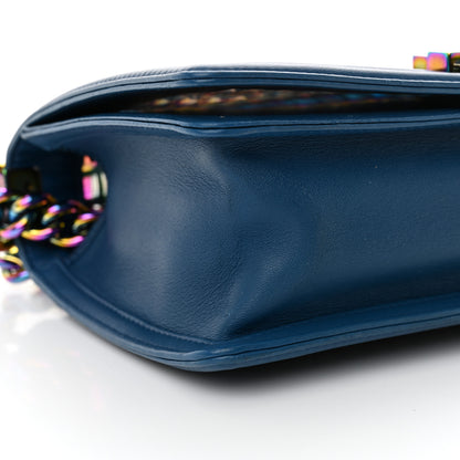 Chanel PVC Thread Woven Medium Boy Flap Dark Blue 9 of 15