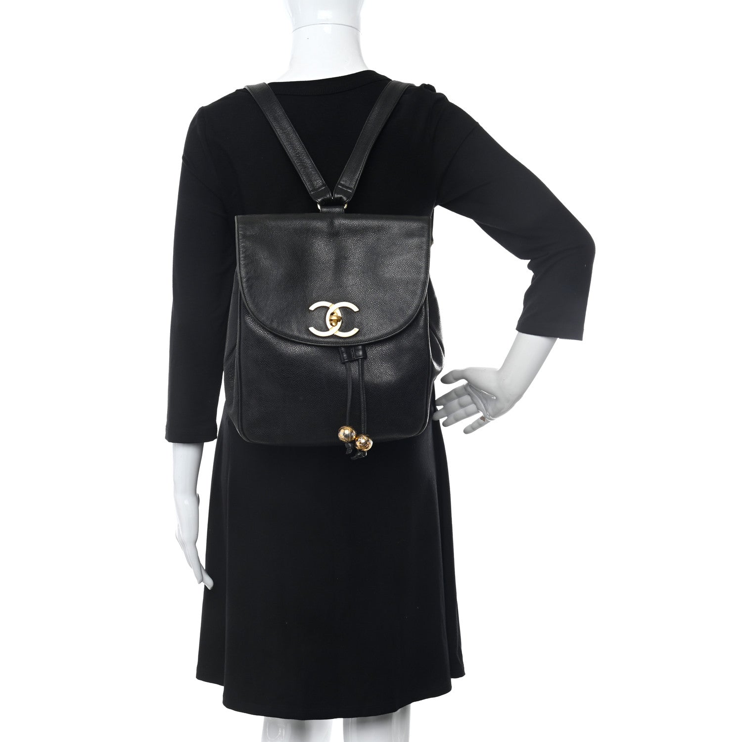 Chanel Caviar CC Backpack Black 2 of 13