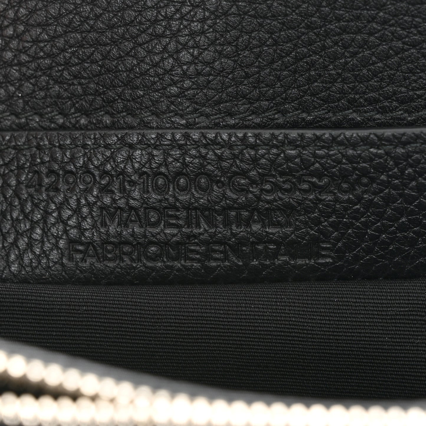 Grained Calfskin Le Dix Small Soft Cartable Black