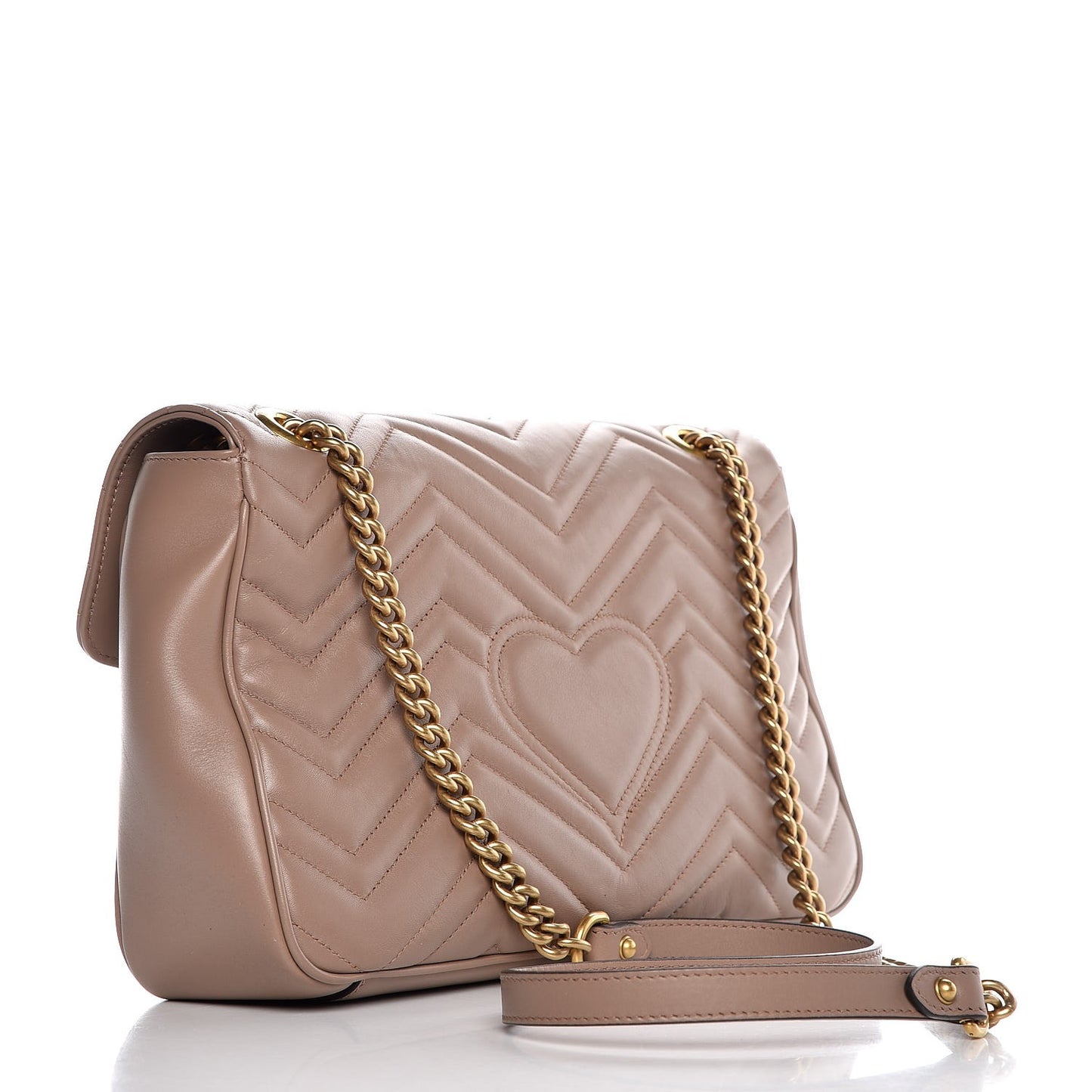 Calfskin Matelasse Medium GG Marmont Shoulder Bag Porcelain Rose