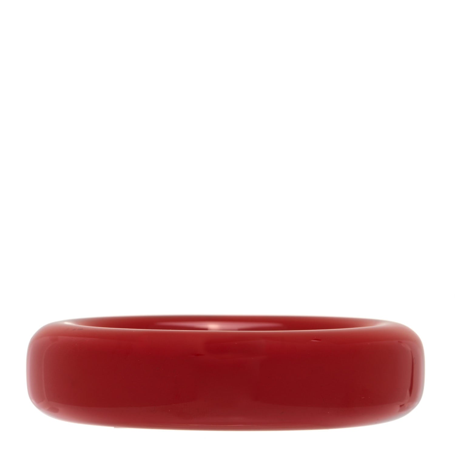 Tiffany Lacquer Hardwood Elsa Peretti Doughnut Bangle Bracelet Red 3 of 4
