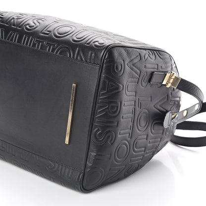 Louis Vuitton Calfskin Embossed Speedy Cube 30 Black 9 of 14