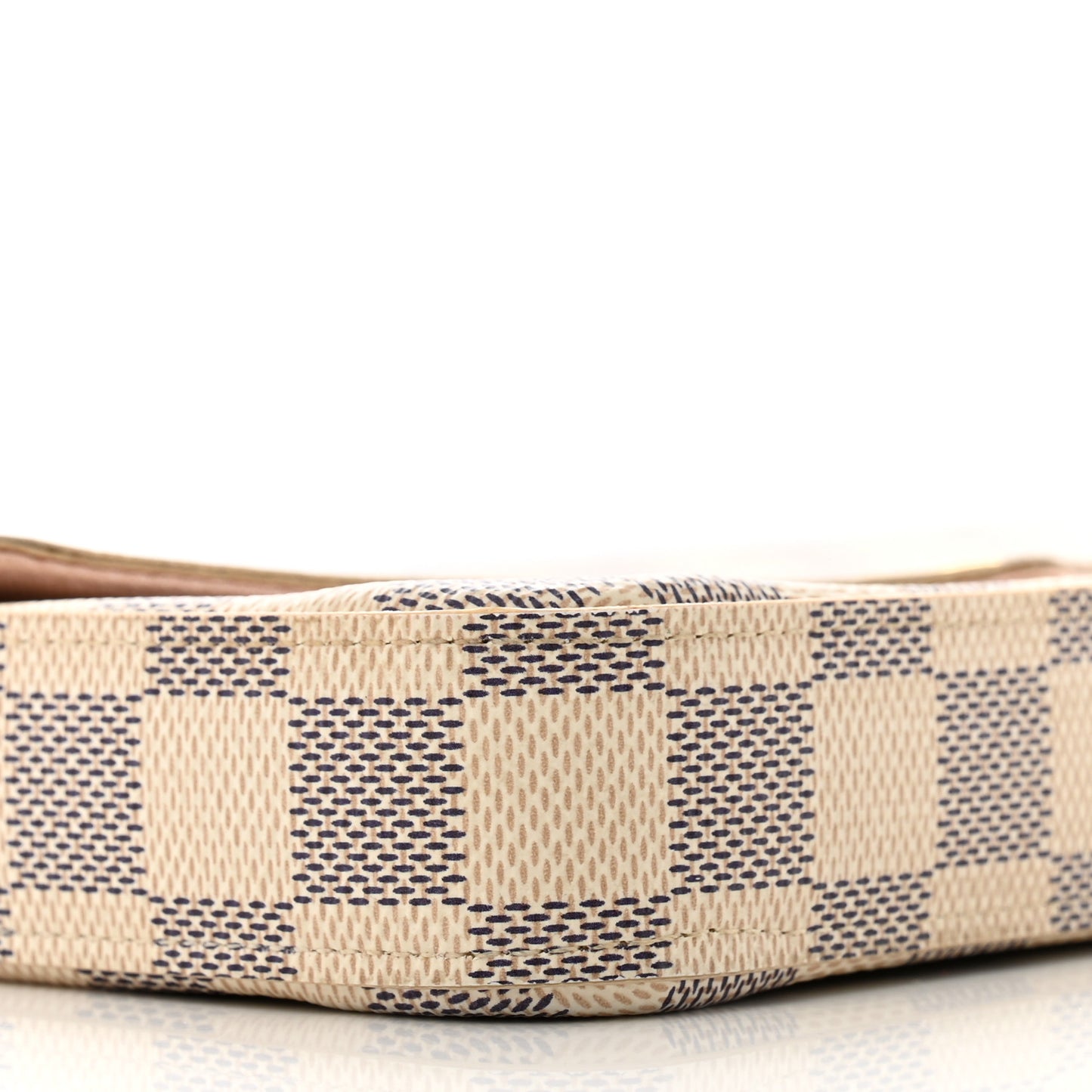 Damier Azur Pochette Felicie Chain Wallet Rose Ballerine