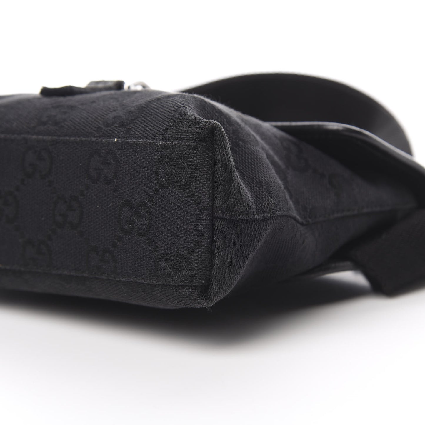 GG Monogram Web Flight Belt Bag Black