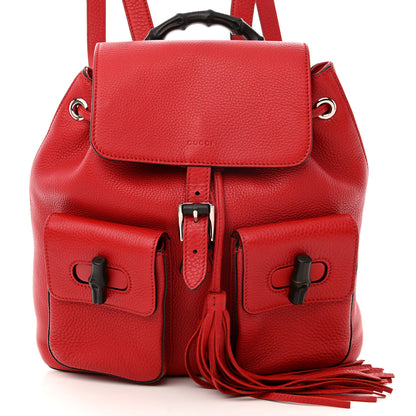 Gucci Cellarius Calfskin Medium Bamboo Backpack Petunia 8 of 10