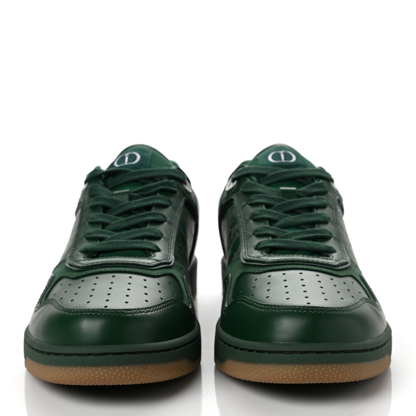 Smooth Calfskin Oblique Galaxy Mens B27 Low Top Sneakers 42 Green Beige