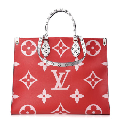 Louis Vuitton Monogram Giant Onthego GM Rouge Rose 1 of 11