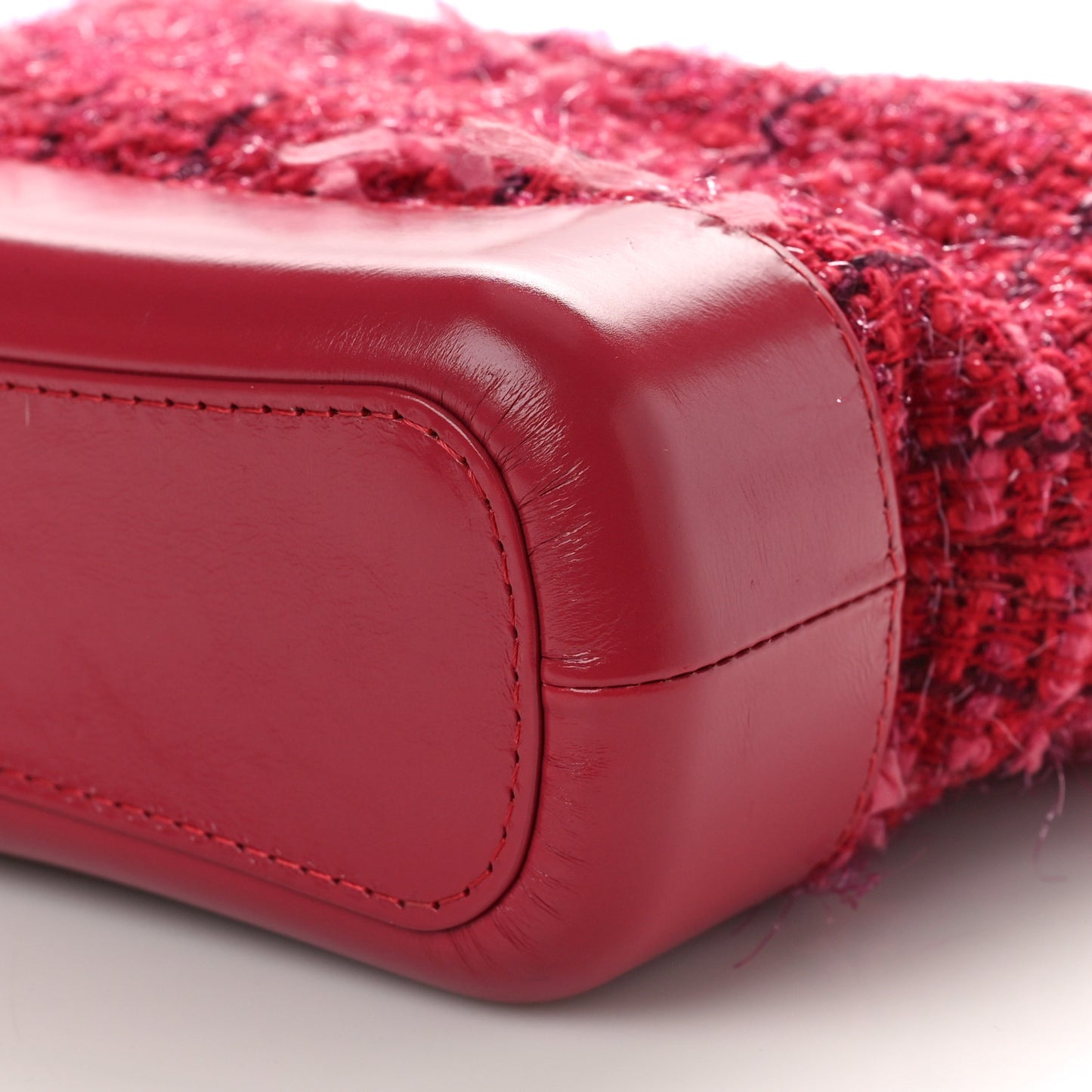 Tweed Calfskin Quilted Small Gabrielle Hobo Pink