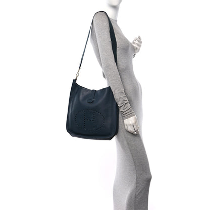 Hermes Courchevel Evelyne GM Bleu Indigo 2 of 9