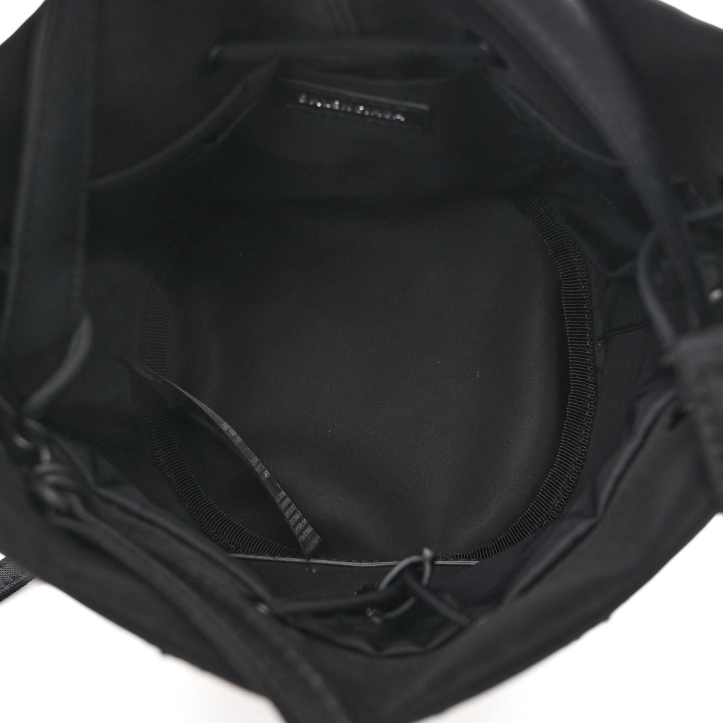 Recycled Sport Nylon Crystal Allover Logo Wheel Drawstring Bucket Bag Black Crystal