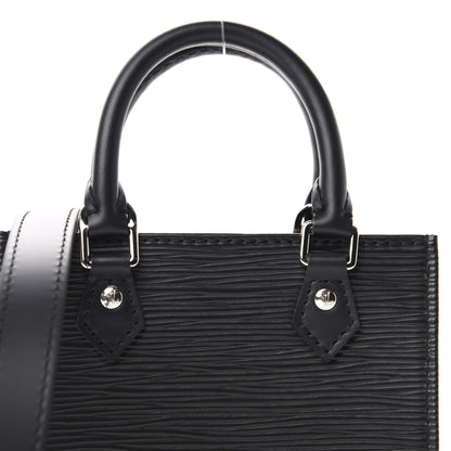 Louis Vuitton Epi Petit Sac Plat Black 10 of 11