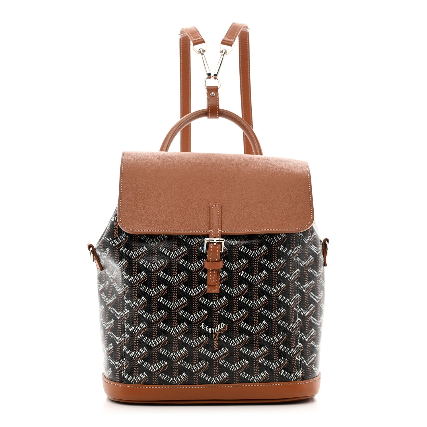 Goyard Goyardine Calfskin Mini Alpin Backpack Black Gold 1 of 11