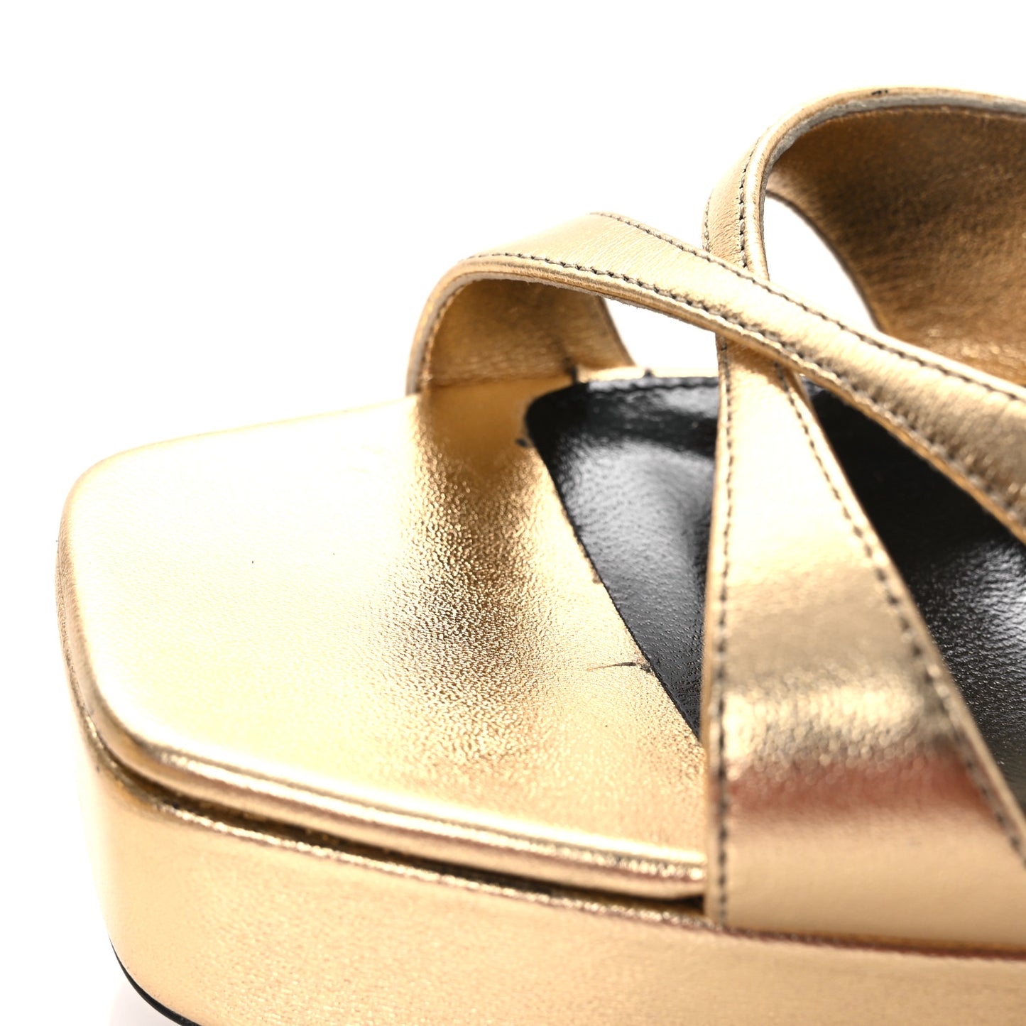 Metallic Debbie Platform Sandal 37.5 Gold